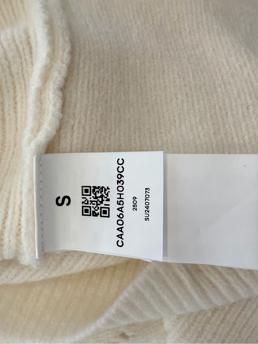 Cupshe Never Too Late Cream Pointelle Knit Sweater Small NWT - Picture 5 of 5